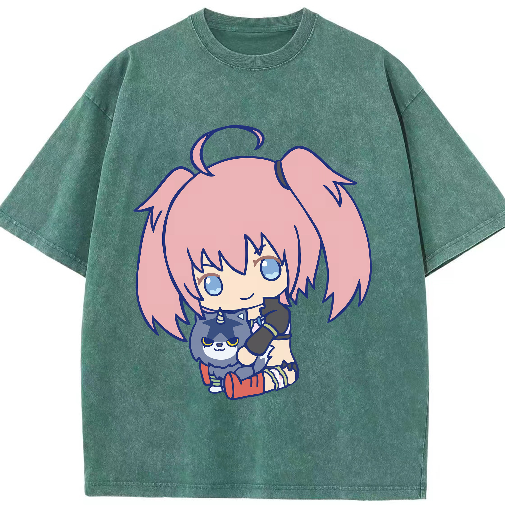 （画像用） 転スラ Regarding Reincarnated to Slime 綿100% ヴィンテージ風 半袖Tシャツ（フロントプリント）